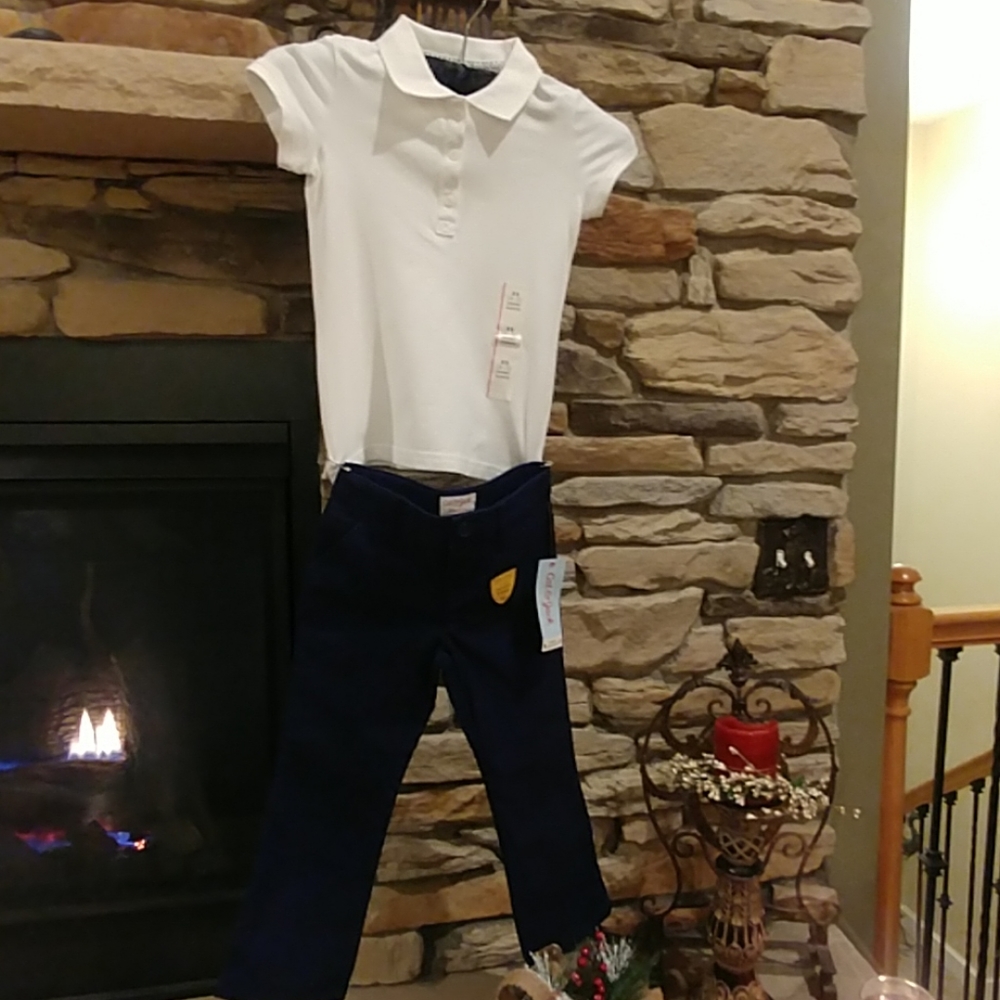 White UNIFORM Polo Girls 4/5 and Pants
